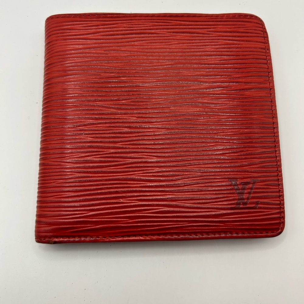 Louis Vuitton Red Leather Epi Wallet